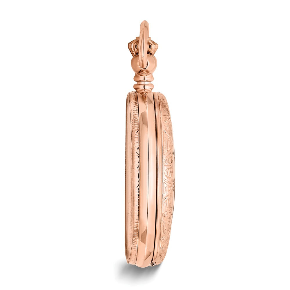 Charles Hubert Rose Gold-finish Brass Window Cover Pocket Watch