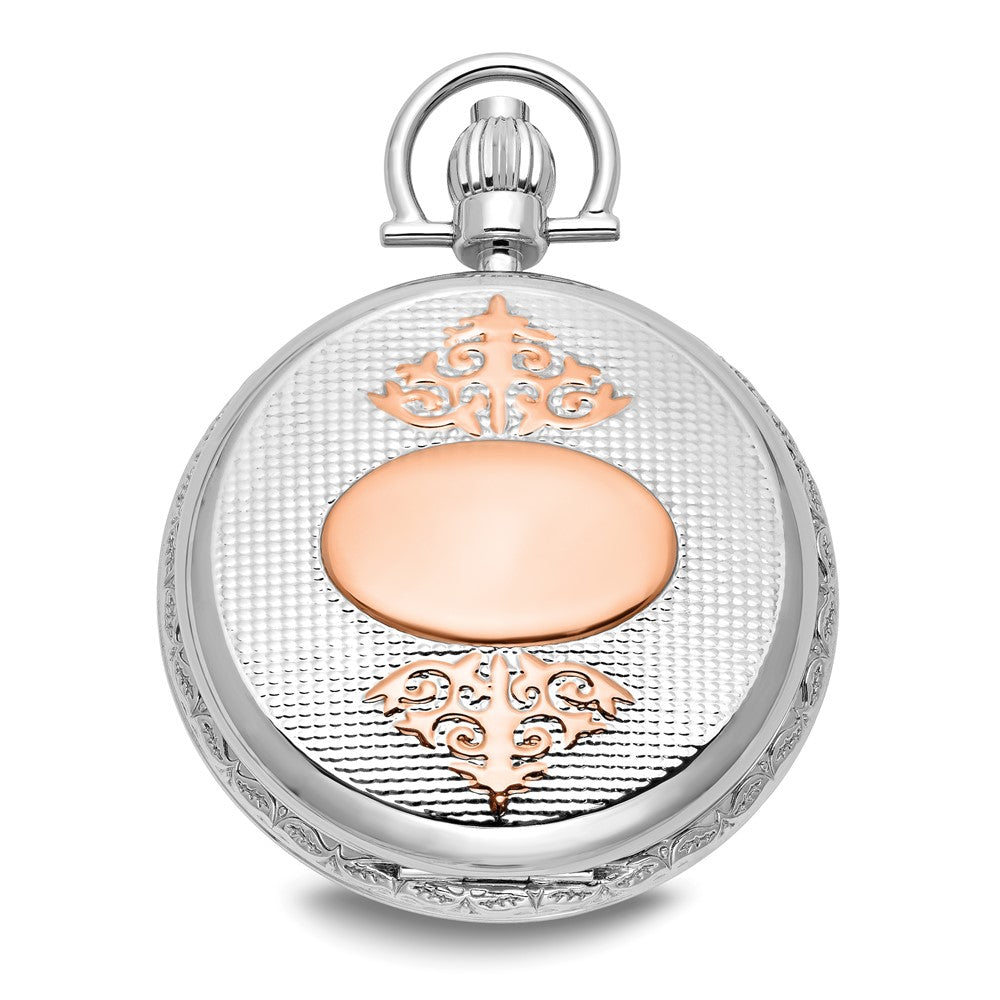 Charles Hubert Two-tone Rose Gold-finish Brass Pocket Watch