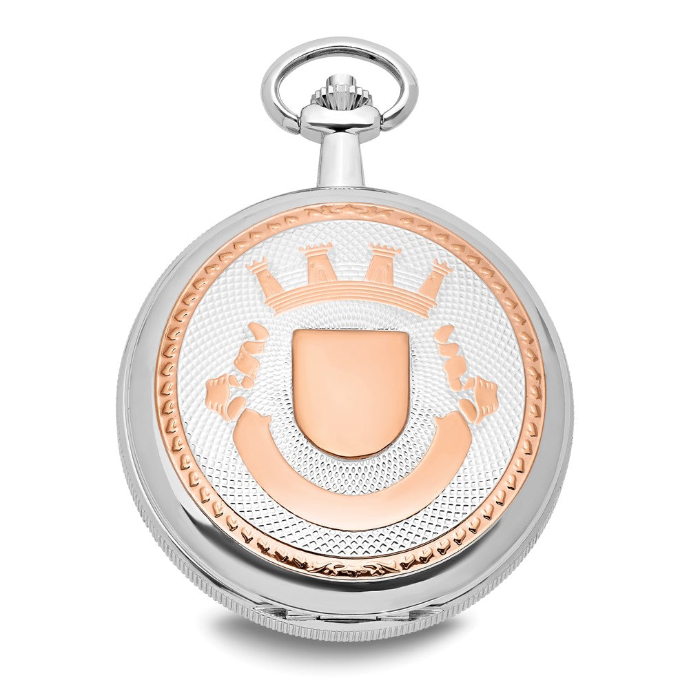 Charles Hubert Two-tone Rose Finish 17Jewel Brass Pocket Watch