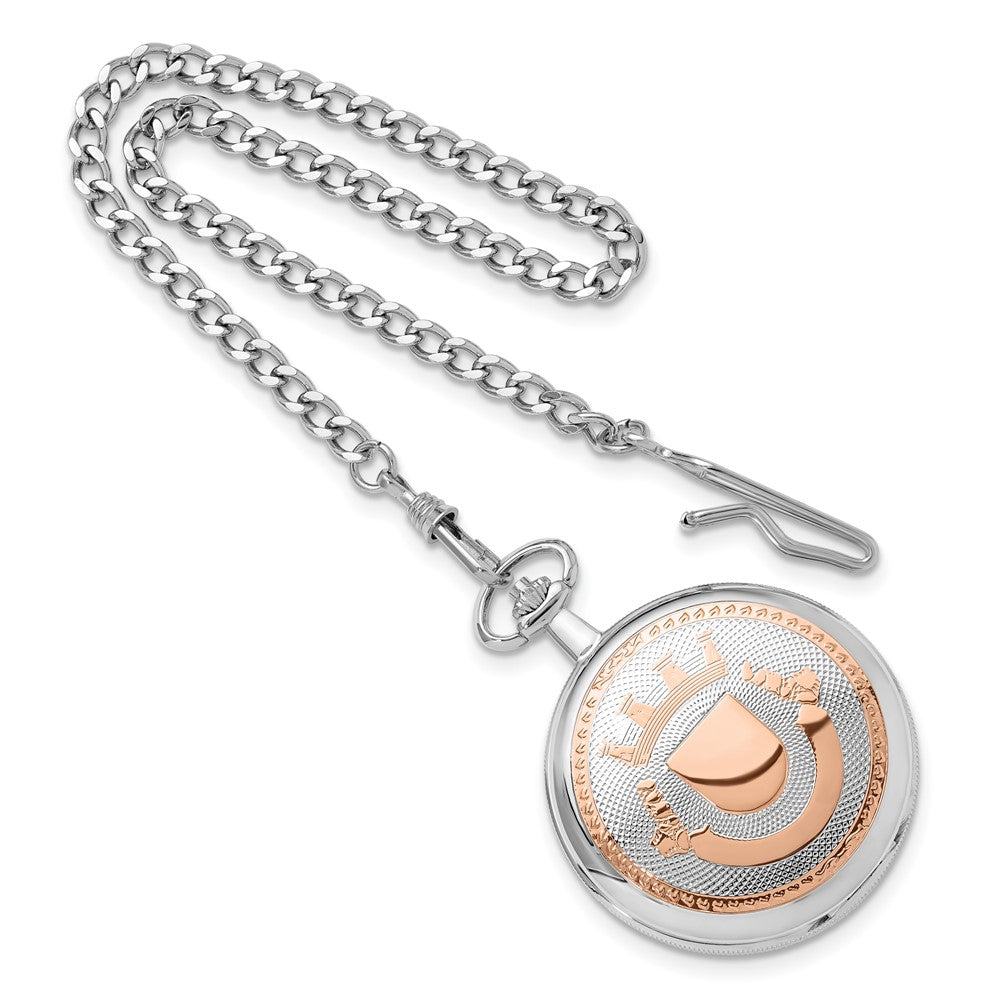 Charles Hubert Two-tone Rose Finish 17Jewel Brass Pocket Watch