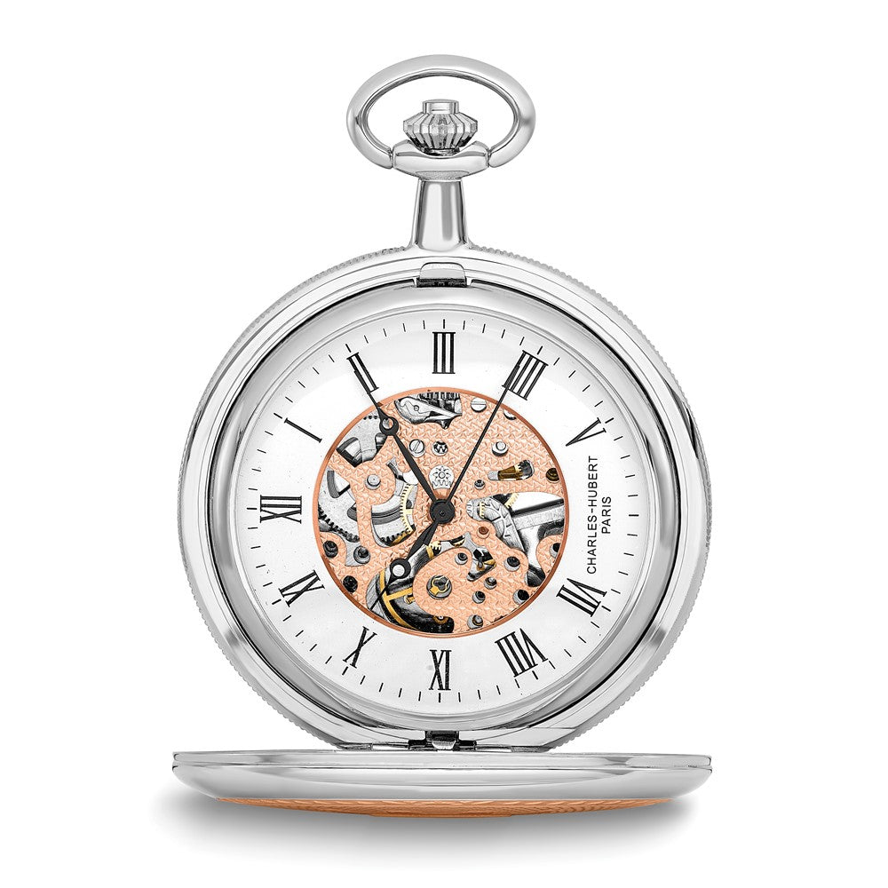 Charles Hubert Two-tone Rose Finish 17Jewel Brass Pocket Watch