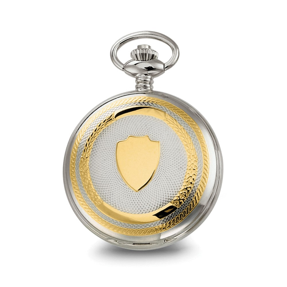 Charles Hubert Two-tone Gold-finish Double Cover Pocket Watch