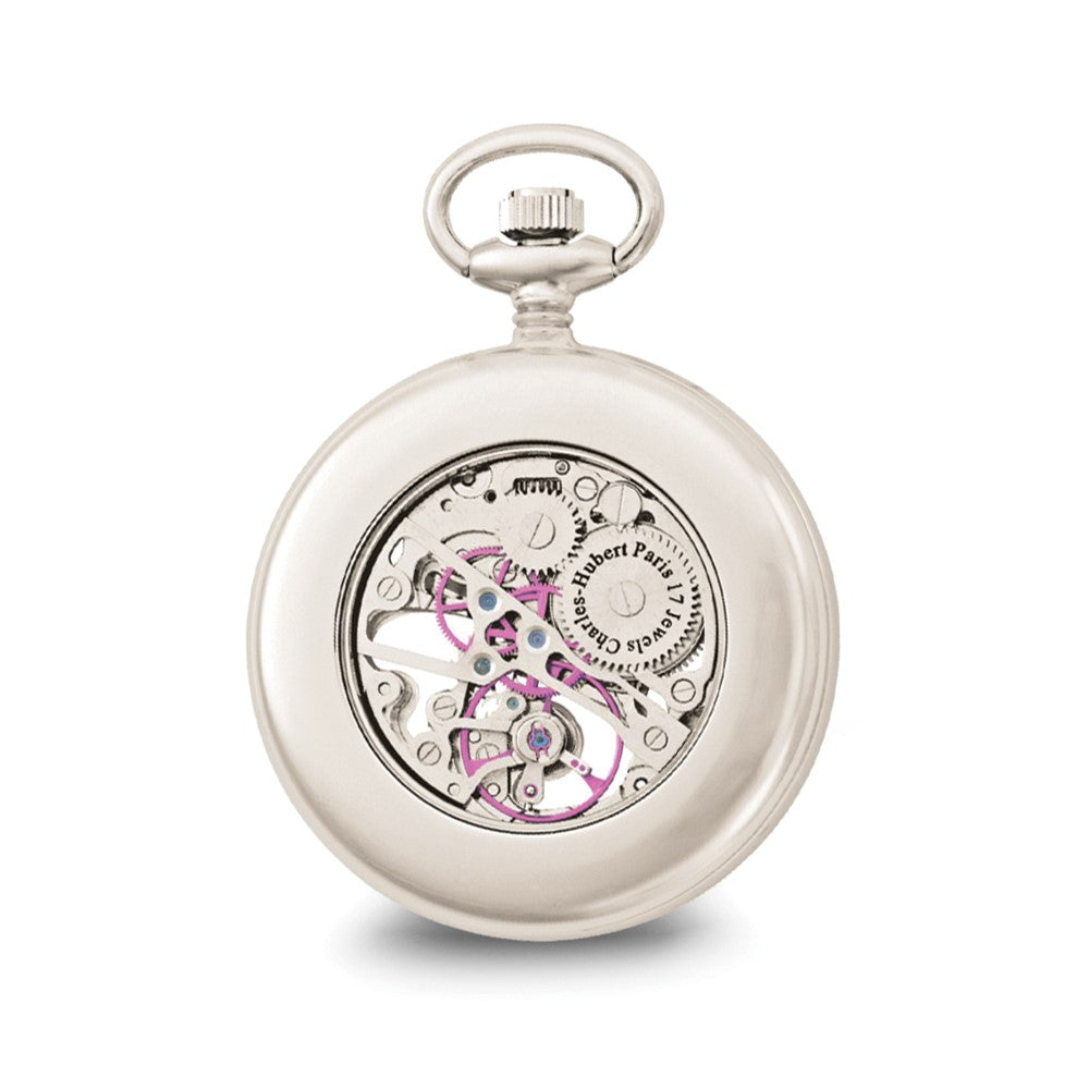 Charles Hubert Chrome-finish Brass Open Face Pocket Watch