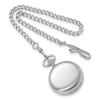 Swingtime Chrome-finish Brass Quartz Pocket Watch