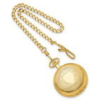 Swingtime Gold-finish Mechanical Double Cover Pocket Watch