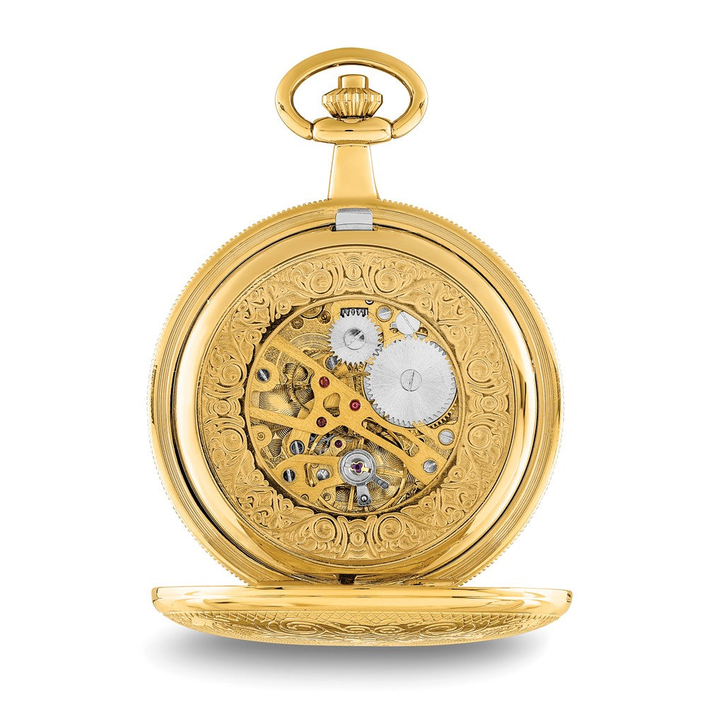 Swingtime Gold-finish Mechanical Double Cover Pocket Watch