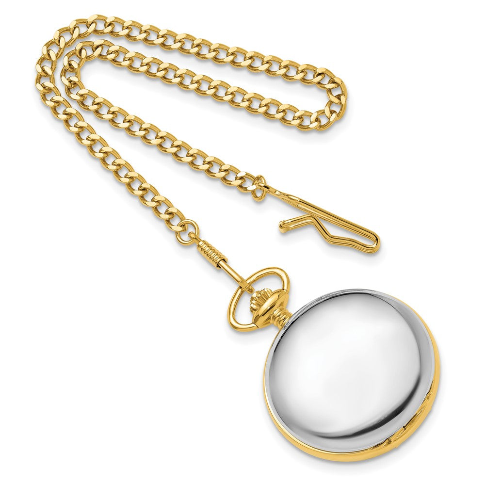 Swingtime Two-tone Brass Mechanical Double Cover Pocket Watch