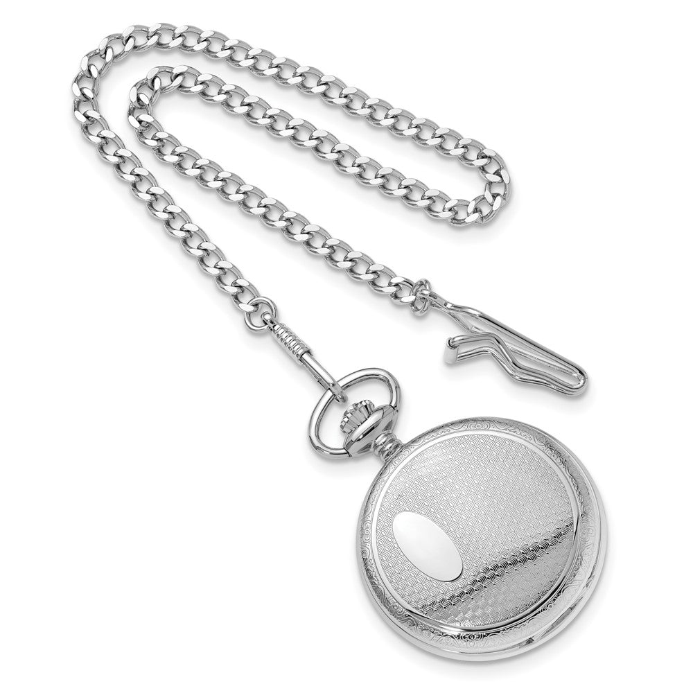 Swingtime Chrome-finish Brass Quartz Pocket Watch
