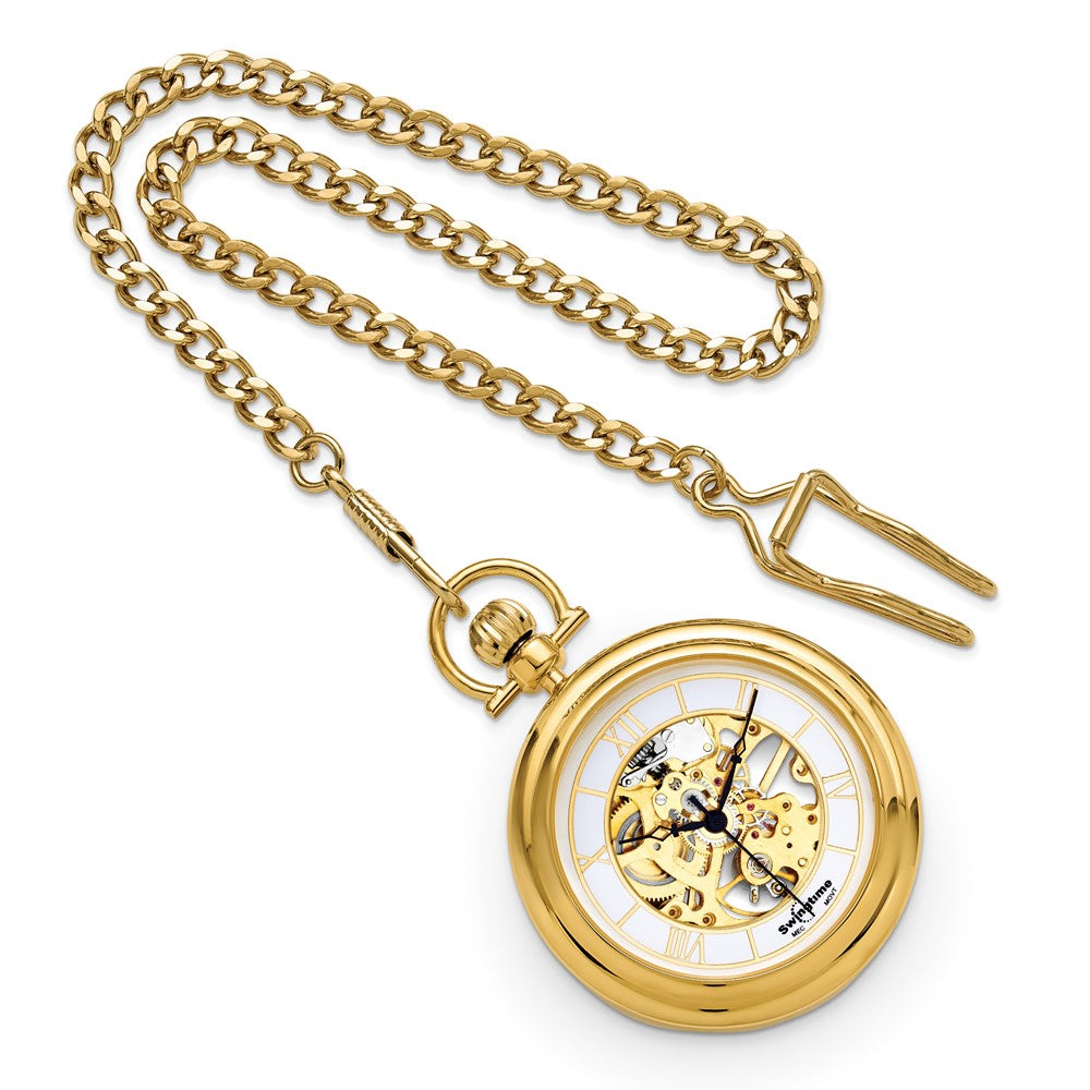 Swingtime Gold-finish Brass Stand Pocket Watch