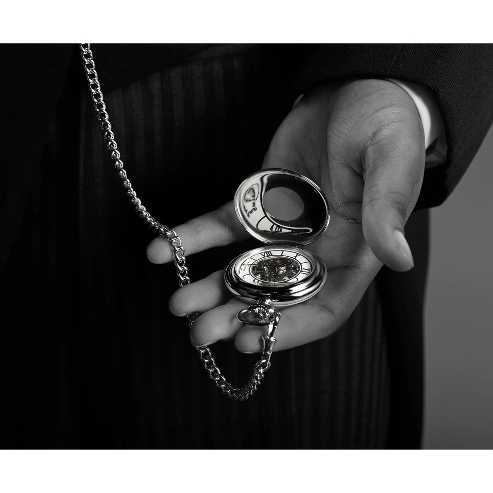 Swingtime Stainless Steel Mechanical Pocket Watch