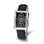Mens Charles Hubert Dual Time Black 33x53mm Dial Watch
