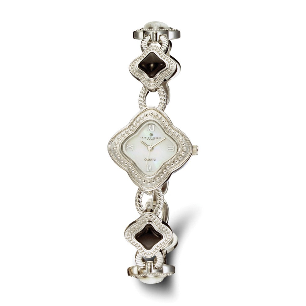 Ladies Charles Hubert Black Agate/White Howlite Bracelet Watch