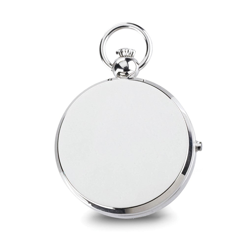 Charles Hubert Chrome-finish Brass Photo Insert Pocket Watch