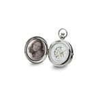Charles Hubert Chrome-finish Brass Photo Insert Pocket Watch