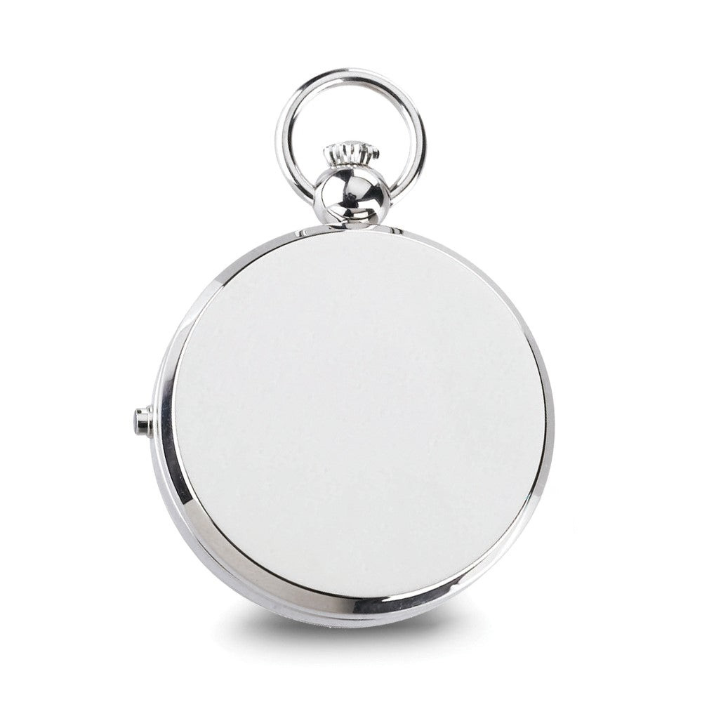 Charles Hubert Chrome-finish Brass Photo Insert Pocket Watch