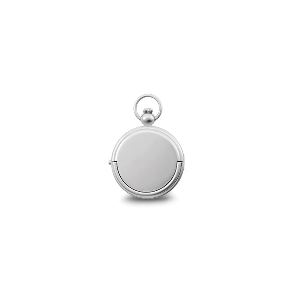 Charles Hubert Chrome-finish Brass Photo Insert Pocket Watch