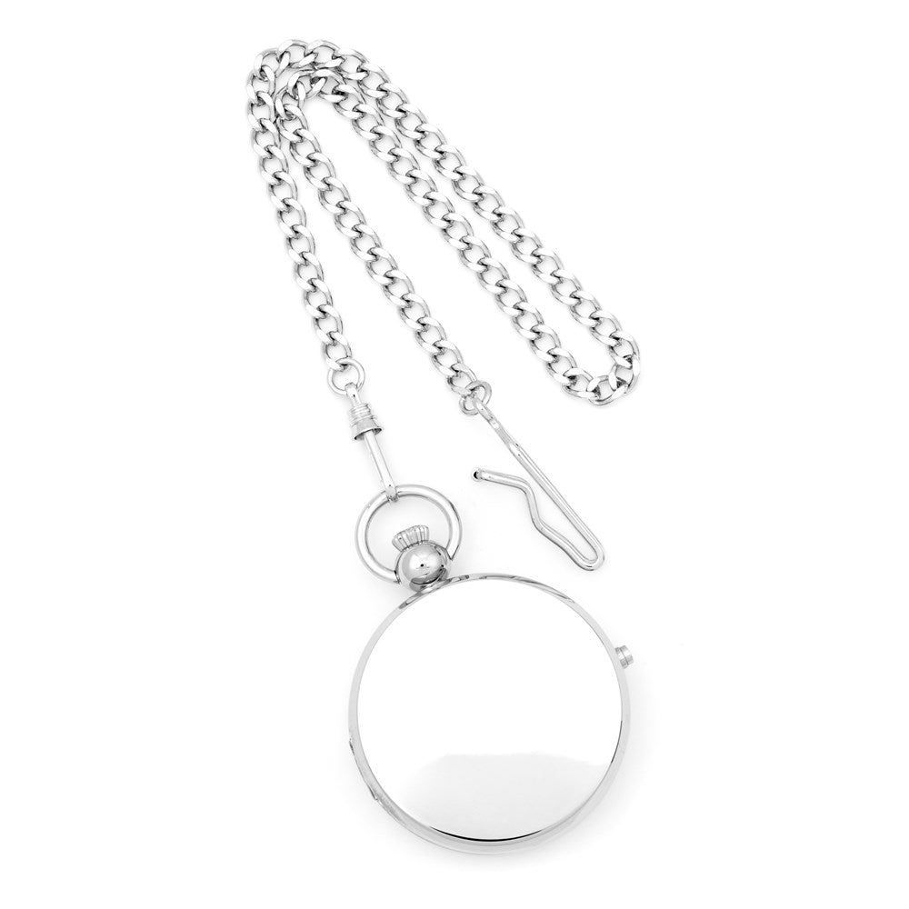 Charles Hubert Chrome-finish Brass Photo Insert Pocket Watch
