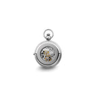 Charles Hubert Chrome-finish Brass 2-Photo Insert Pocket Watch