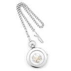 Charles Hubert Chrome-finish Brass 2-Photo Insert Pocket Watch