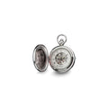 Charles Hubert Chrome-finish Brass 2-Photo Insert Pocket Watch