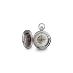 Charles Hubert Chrome-finish Brass 2-Photo Insert Pocket Watch