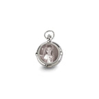 Charles Hubert Chrome-finish Brass 2-Photo Insert Pocket Watch