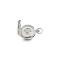 Charles Hubert Chrome-finish Brass 2-Photo Insert Pocket Watch