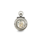 Charles Hubert Antique Chrome-finish Brass Skeleton Pocket Watch