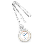 Charles Hubert Polished Finish Off-white Dial Open Face Pocket Watch