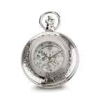 Charles Hubert Chrome-finish Brass Window Cover Pocket Watch