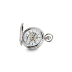 Charles Hubert Chrome-finish Brass Window Cover Pocket Watch