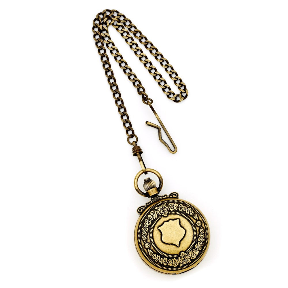 Charles Hubert Antique Gold-finish Skeleton Pocket Watch