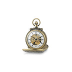 Charles Hubert Antique Gold-finish Skeleton Pocket Watch