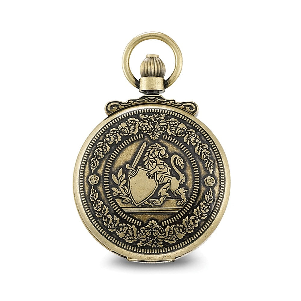 Charles Hubert Antique Gold-finish Lion Crest Pocket Watch