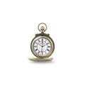 Charles Hubert Antique Gold-finish Steam Engine Pocket Watch