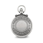 Charles Hubert Antique Chrome-finish Steam Engine Pocket Watch