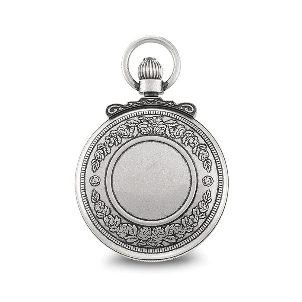 Charles Hubert Antique Chrome-finish Steam Engine Pocket Watch