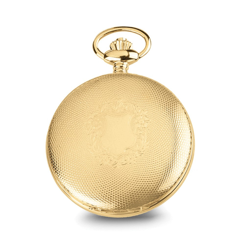 Charles Hubert Gold-finish Brass Skeleton Pocket Watch