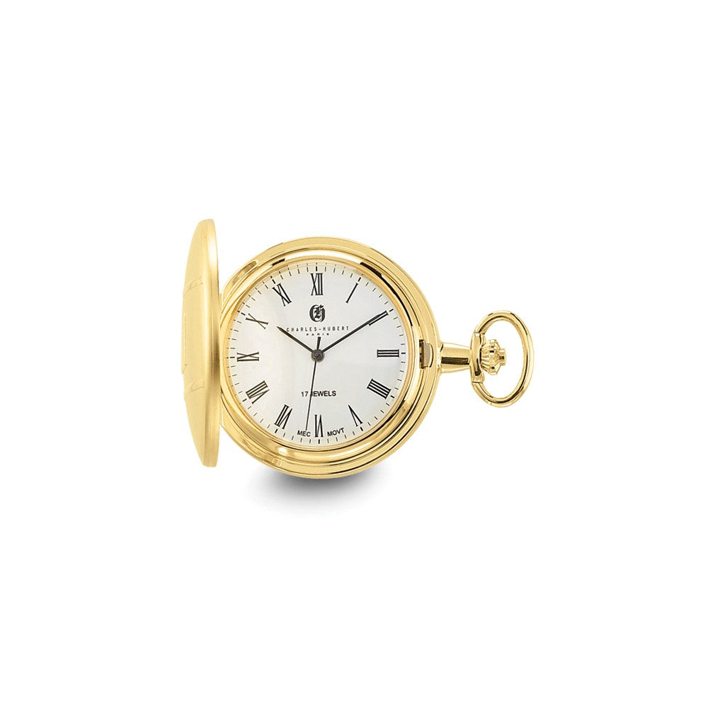 Charles Hubert Gold-finish Brass White Dial Pocket Watch