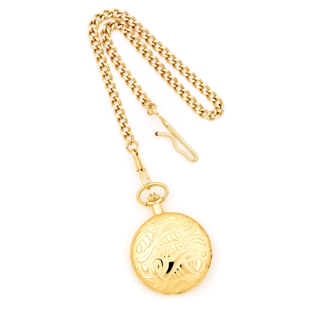 Charles Hubert Gold-finish Brass White Dial Pocket Watch