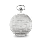 Charles Hubert Chrome-finish Brass Basketweave Pocket Watch