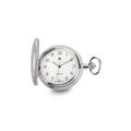 Charles Hubert Chrome-finish Brass Basketweave Pocket Watch