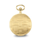 Charles Hubert Gold-finish Brass Basketweave Pocket Watch