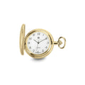Charles Hubert Gold-finish Brass Basketweave Pocket Watch