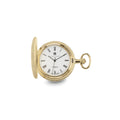 Charles Hubert Gold-finish Brass Basketweave Pocket Watch