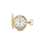 Charles Hubert Gold-finish Brass Basketweave Pocket Watch