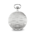 Charles Hubert Chrome-finish Brass Basketweave Pocket Watch