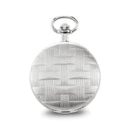 Charles Hubert Chrome-finish Brass Basketweave Pocket Watch