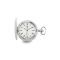 Charles Hubert Chrome-finish Brass Basketweave Pocket Watch