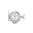 Charles Hubert Chrome-finish Brass Basketweave Pocket Watch